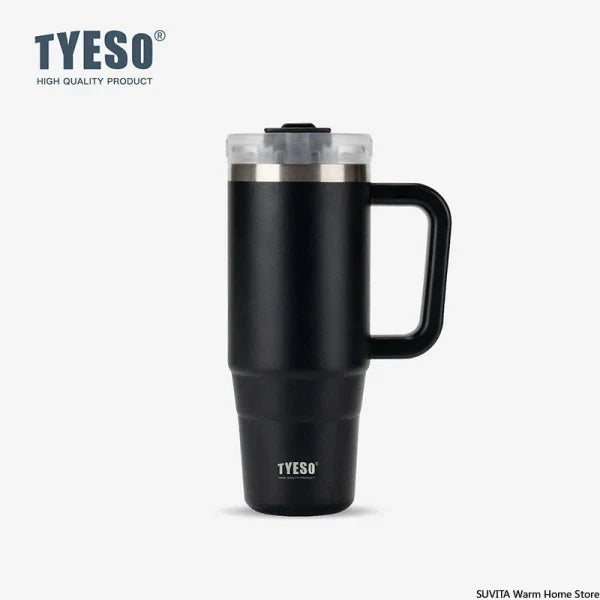 TYESO LARGE VACUUM INSULATED tumbler and COFFEE CUP 900ML
