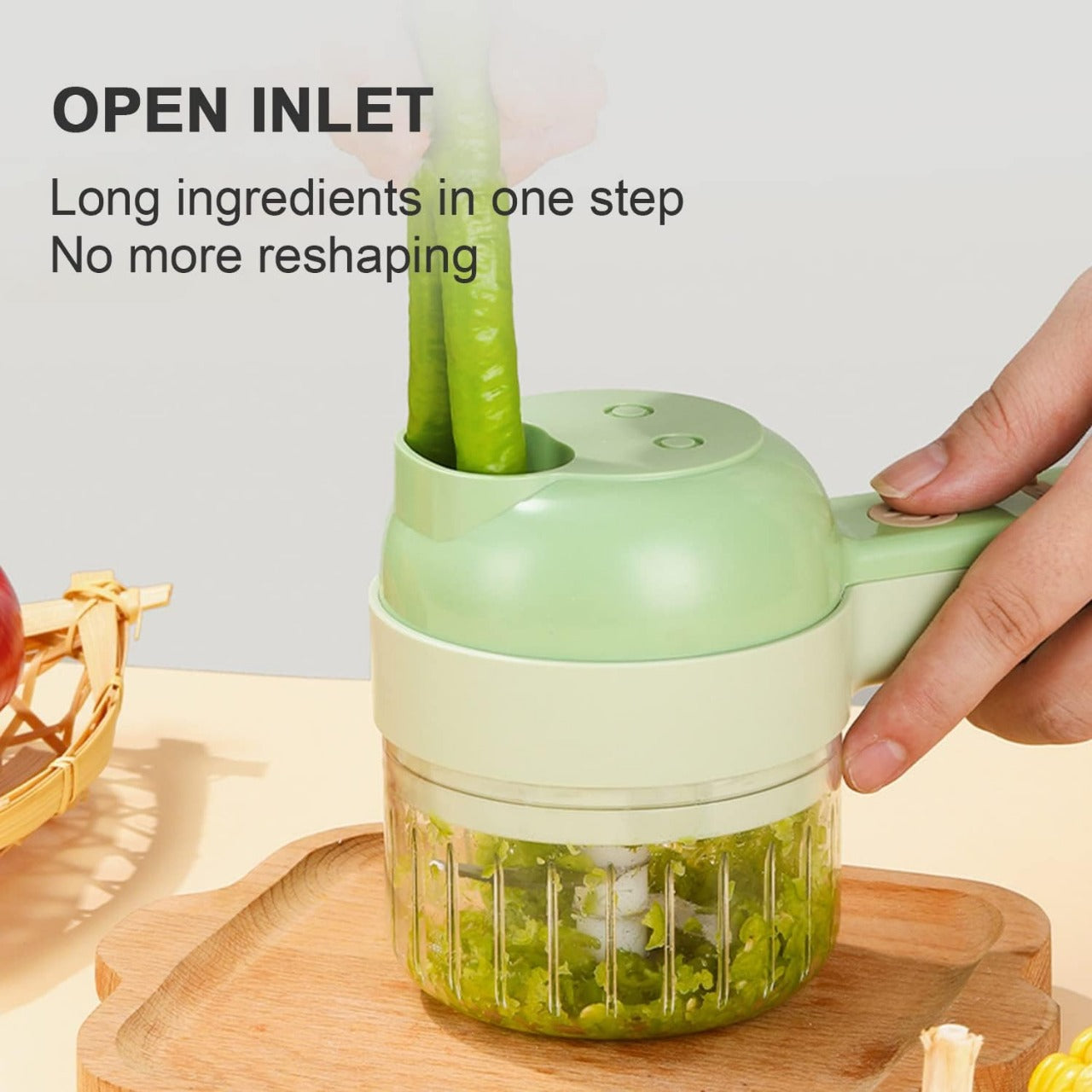 5 In 1 Handheld Hammer Electric Vegetable Cutter Set Mini