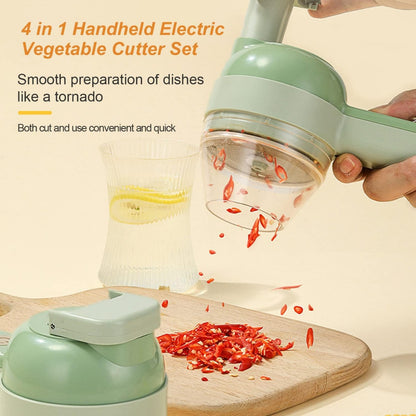 5 In 1 Handheld Hammer Electric Vegetable Cutter Set Mini