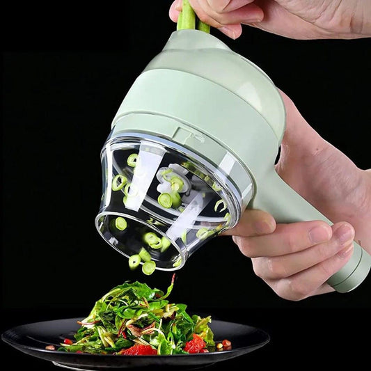 5 In 1 Handheld Hammer Electric Vegetable Cutter Set Mini